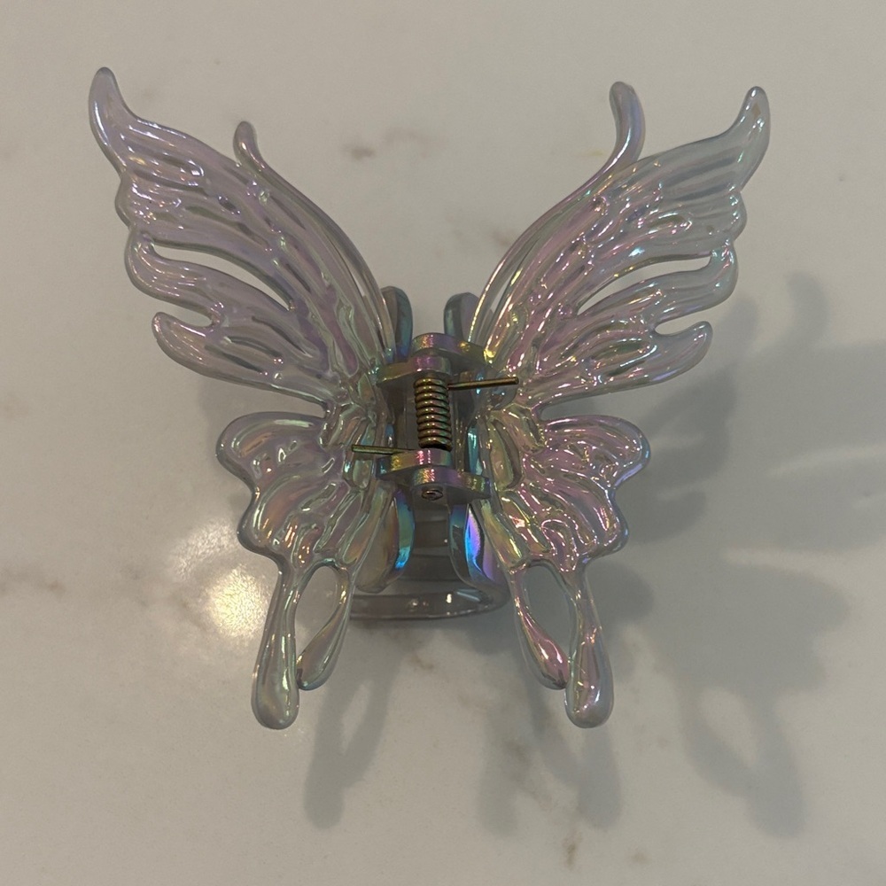 LARGE IRIDESCENT BUTTERFLY HAIRCLIP